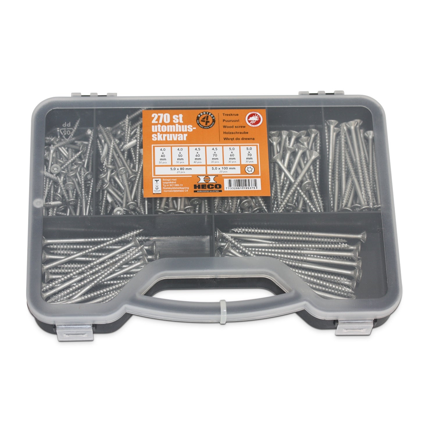 Sortimentsväska liten träskruv, Protect 4